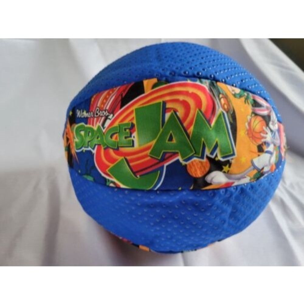 Vintage 1996 WB Looney Tunes Space Jam Fabric Covered 10” Play Ball Bugs Bunny